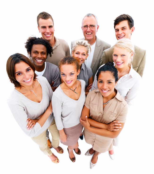 Business people standing together